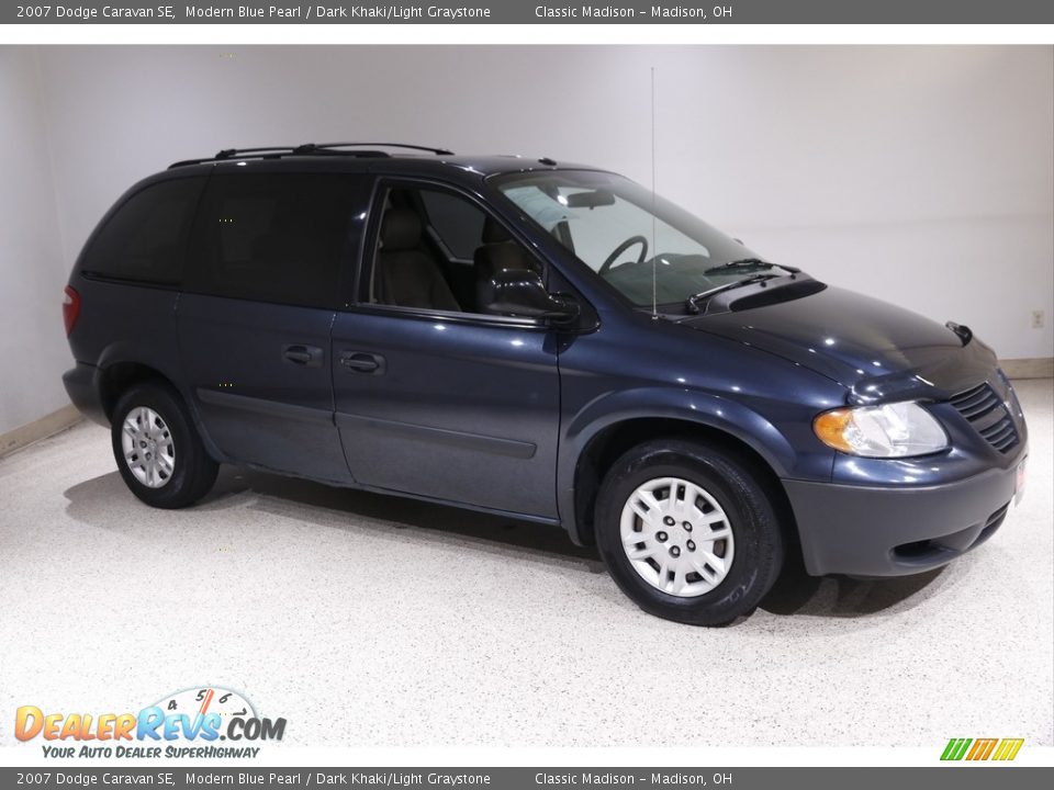 2007 Dodge Caravan SE Modern Blue Pearl / Dark Khaki/Light Graystone Photo #1