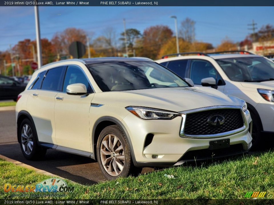 2019 Infiniti QX50 Luxe AWD Lunar White / Wheat Photo #4