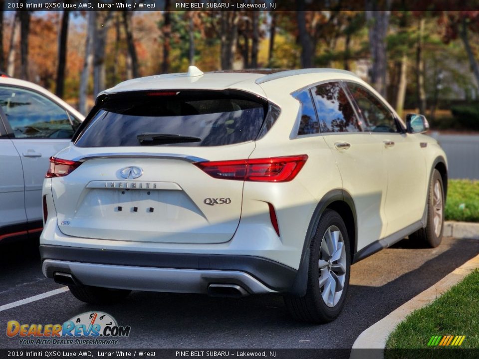 2019 Infiniti QX50 Luxe AWD Lunar White / Wheat Photo #6