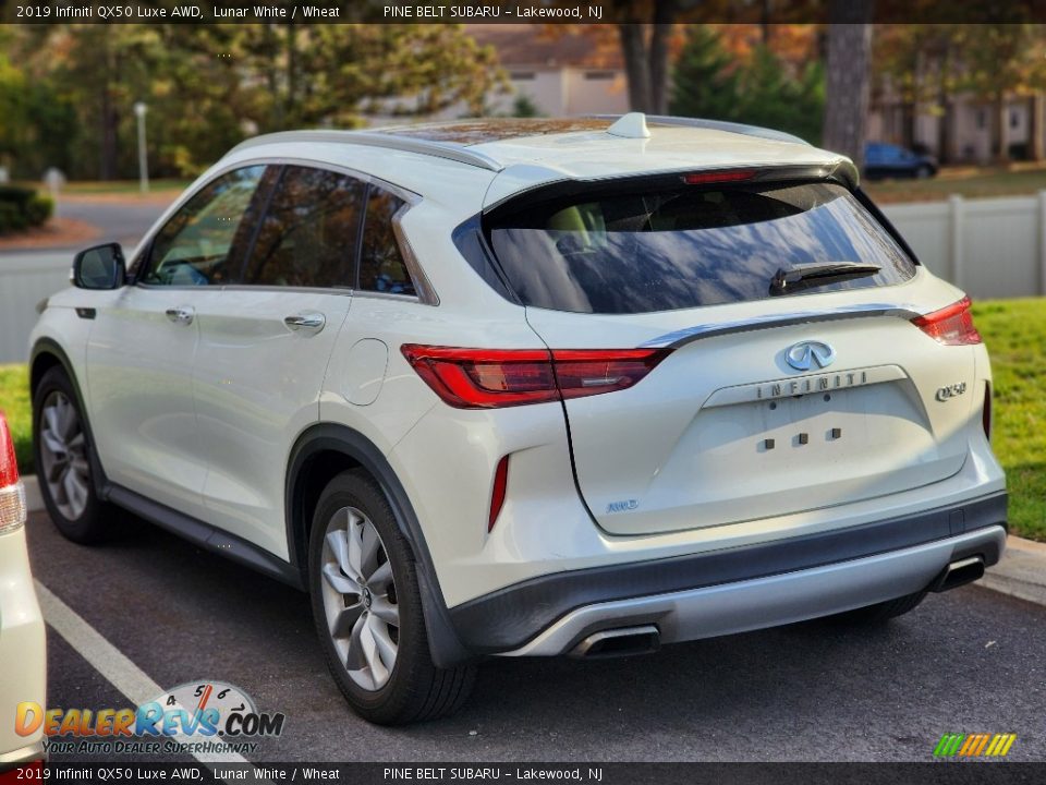 2019 Infiniti QX50 Luxe AWD Lunar White / Wheat Photo #8