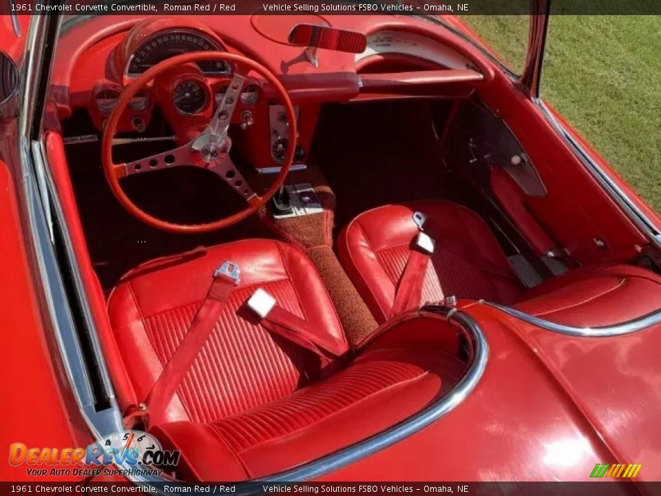 Red Interior - 1961 Chevrolet Corvette Convertible Photo #2