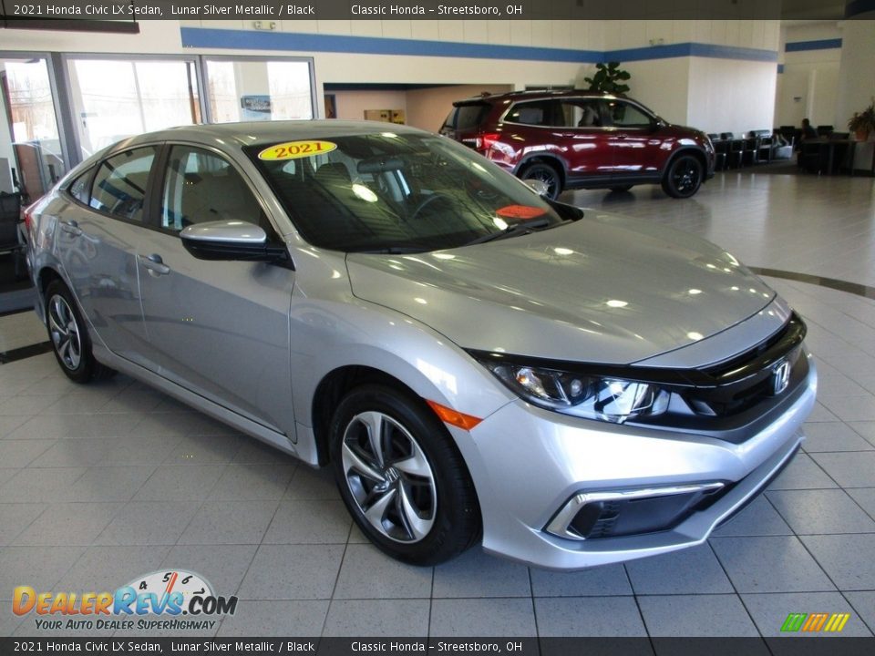 2021 Honda Civic LX Sedan Lunar Silver Metallic / Black Photo #3