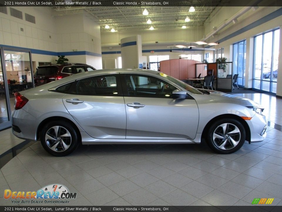 2021 Honda Civic LX Sedan Lunar Silver Metallic / Black Photo #4