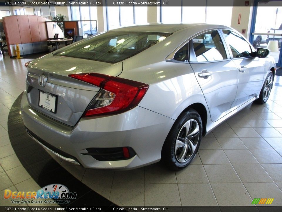 2021 Honda Civic LX Sedan Lunar Silver Metallic / Black Photo #7