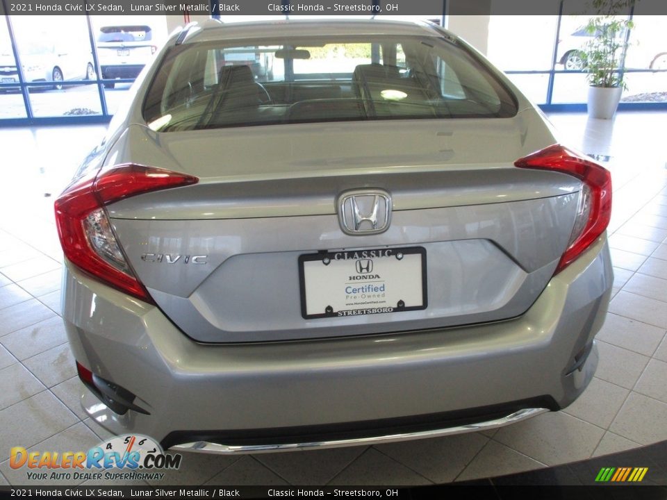 2021 Honda Civic LX Sedan Lunar Silver Metallic / Black Photo #8