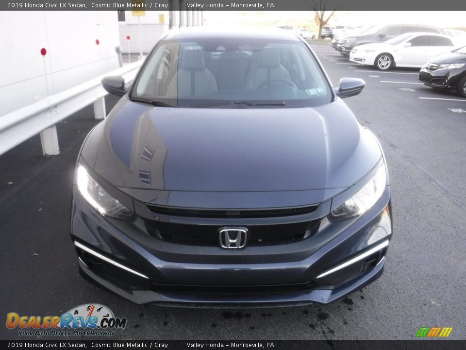 2019 Honda Civic LX Sedan Cosmic Blue Metallic / Gray Photo #4