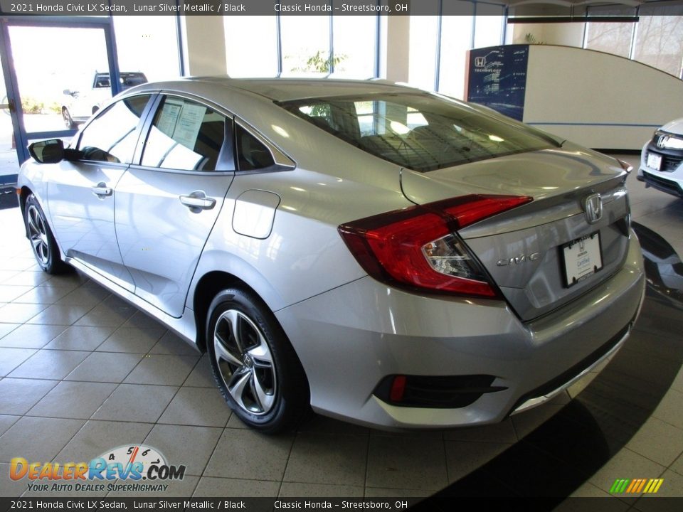 2021 Honda Civic LX Sedan Lunar Silver Metallic / Black Photo #9