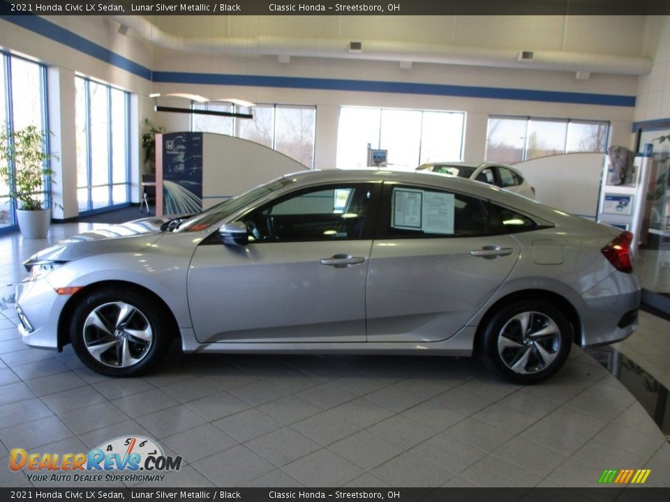 2021 Honda Civic LX Sedan Lunar Silver Metallic / Black Photo #10