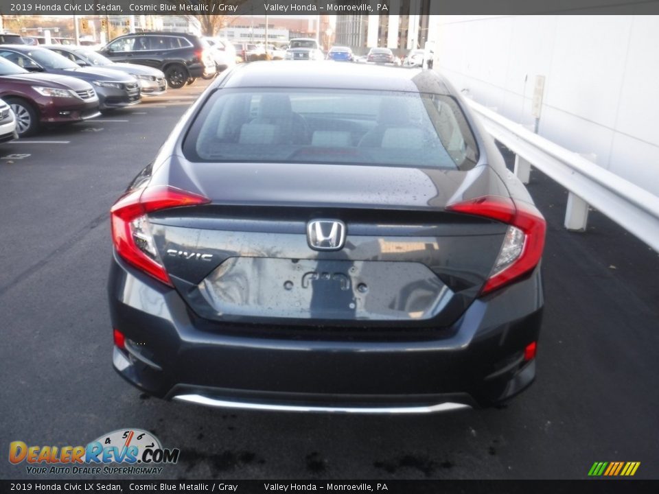 2019 Honda Civic LX Sedan Cosmic Blue Metallic / Gray Photo #8