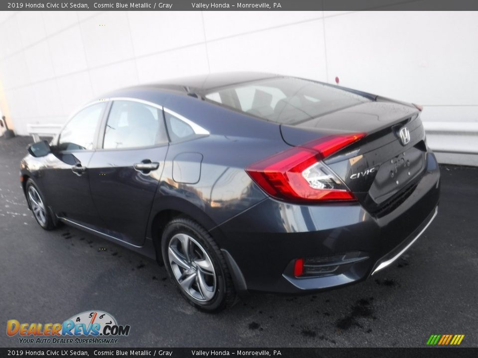 2019 Honda Civic LX Sedan Cosmic Blue Metallic / Gray Photo #9