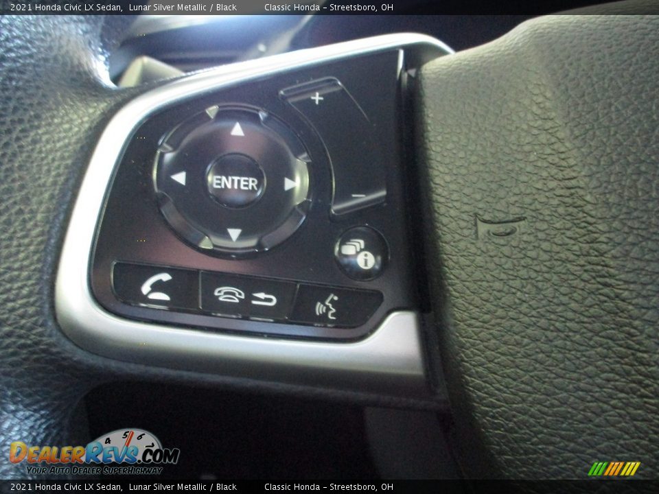 2021 Honda Civic LX Sedan Lunar Silver Metallic / Black Photo #30