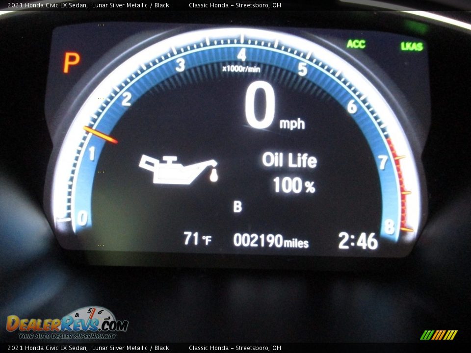 2021 Honda Civic LX Sedan Lunar Silver Metallic / Black Photo #32