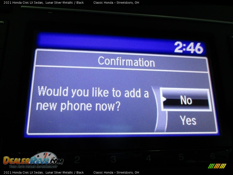 2021 Honda Civic LX Sedan Lunar Silver Metallic / Black Photo #36