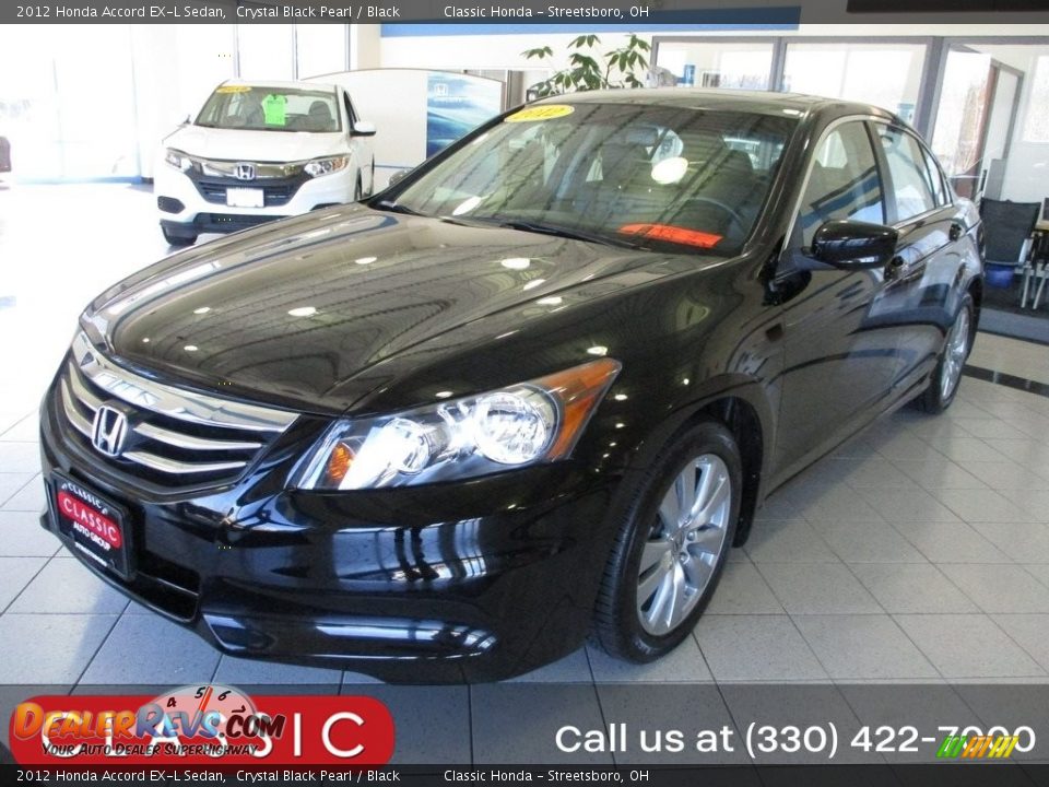 2012 Honda Accord EX-L Sedan Crystal Black Pearl / Black Photo #1