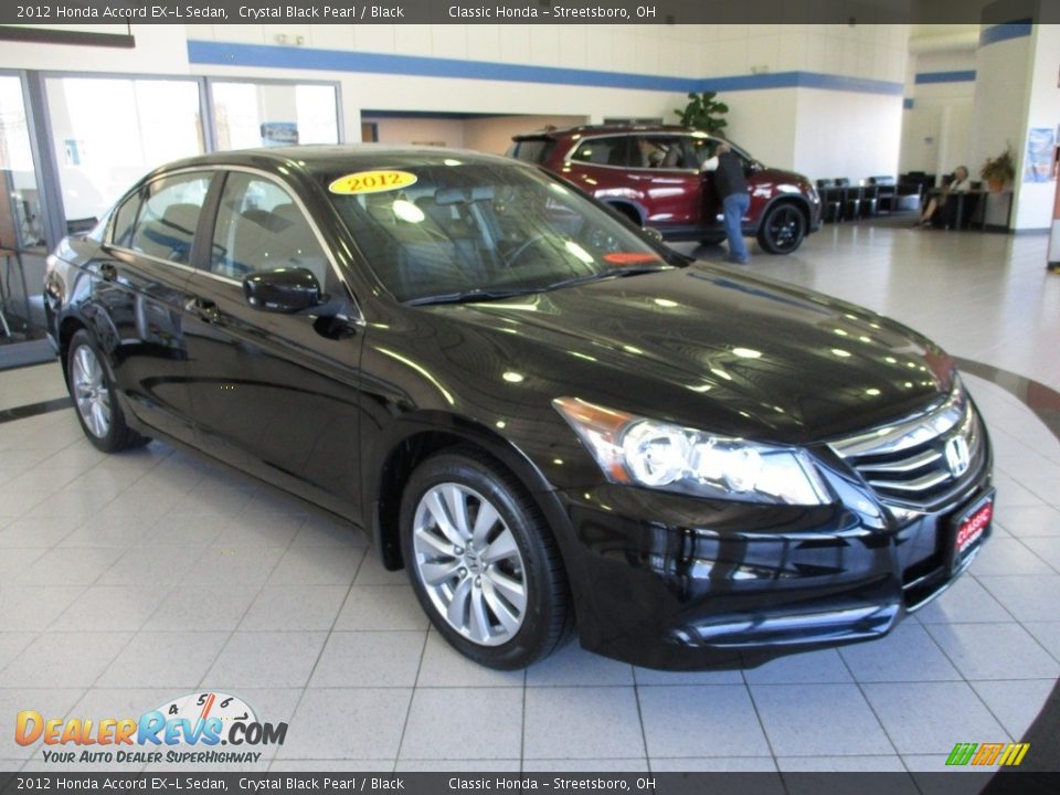 2012 Honda Accord EX-L Sedan Crystal Black Pearl / Black Photo #3