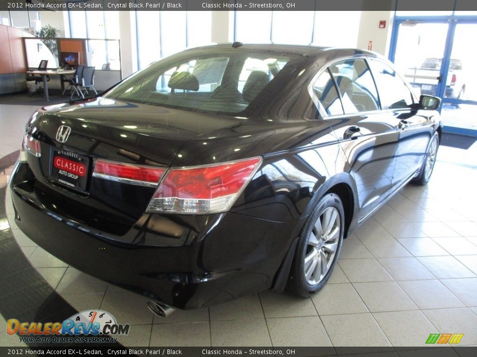 2012 Honda Accord EX-L Sedan Crystal Black Pearl / Black Photo #7