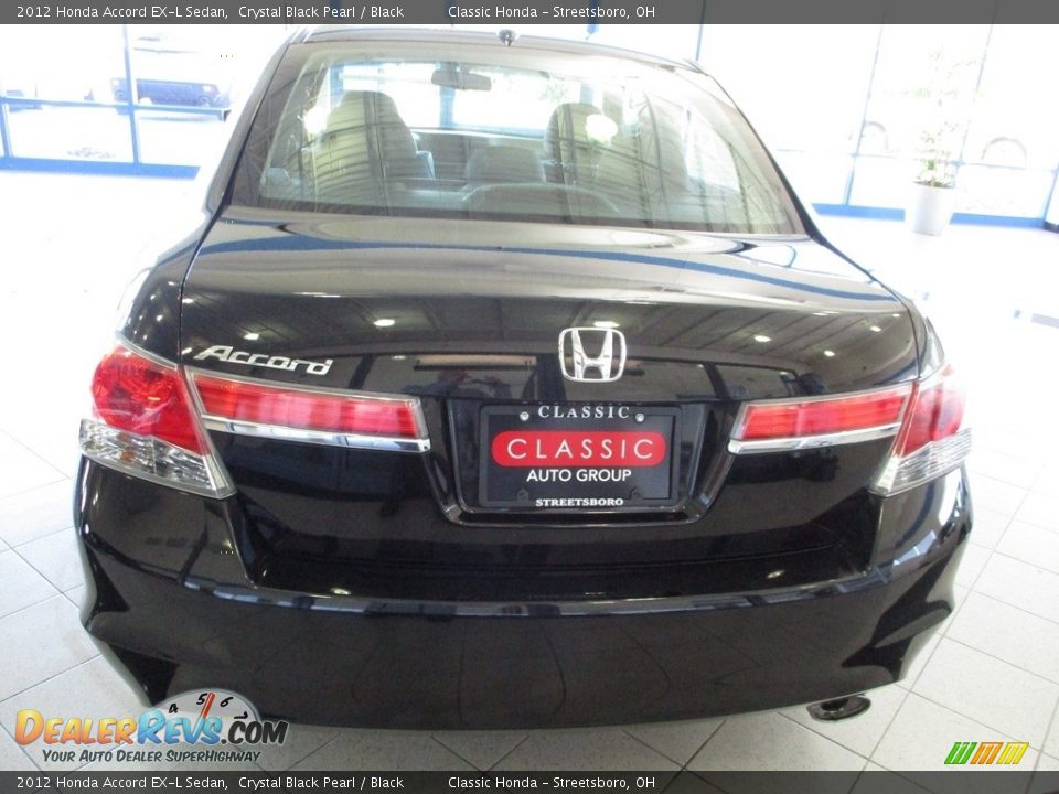 2012 Honda Accord EX-L Sedan Crystal Black Pearl / Black Photo #8