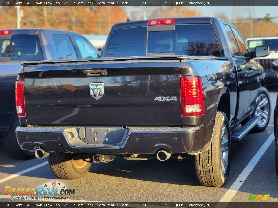 2017 Ram 1500 Sport Crew Cab 4x4 Brilliant Black Crystal Pearl / Black Photo #5