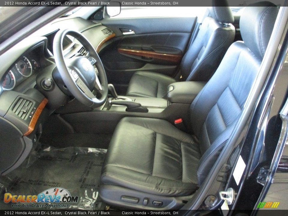 2012 Honda Accord EX-L Sedan Crystal Black Pearl / Black Photo #28