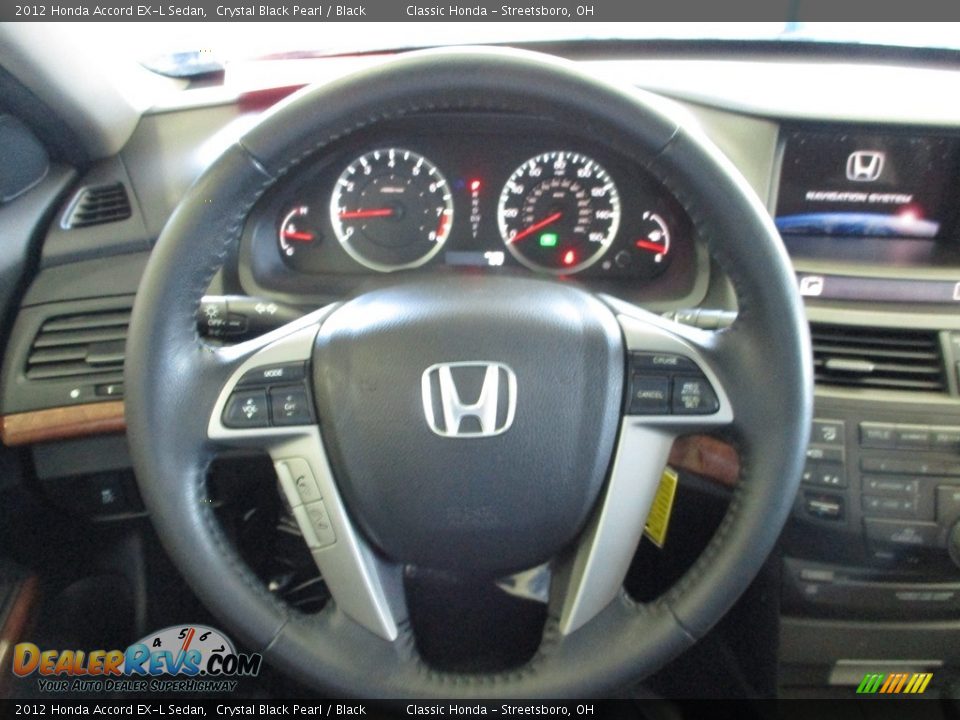 2012 Honda Accord EX-L Sedan Crystal Black Pearl / Black Photo #30