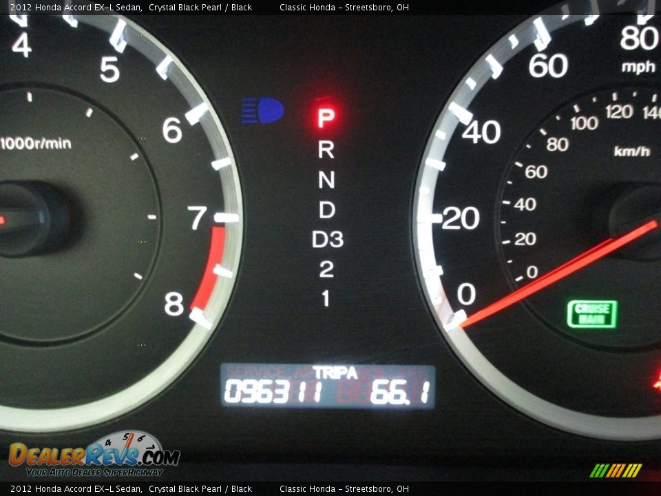 2012 Honda Accord EX-L Sedan Crystal Black Pearl / Black Photo #32