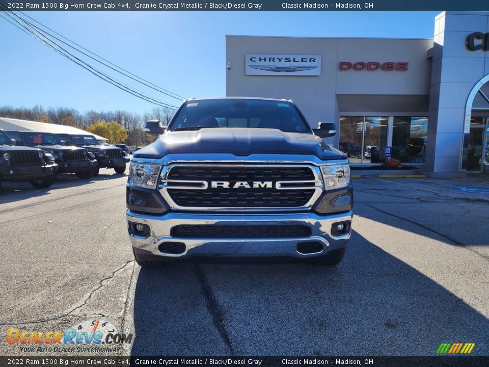 2022 Ram 1500 Big Horn Crew Cab 4x4 Granite Crystal Metallic / Black/Diesel Gray Photo #7