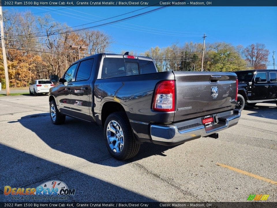 2022 Ram 1500 Big Horn Crew Cab 4x4 Granite Crystal Metallic / Black/Diesel Gray Photo #8