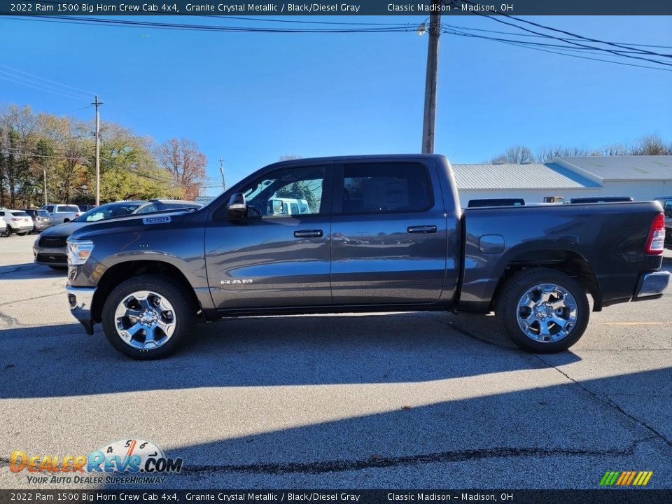 2022 Ram 1500 Big Horn Crew Cab 4x4 Granite Crystal Metallic / Black/Diesel Gray Photo #9