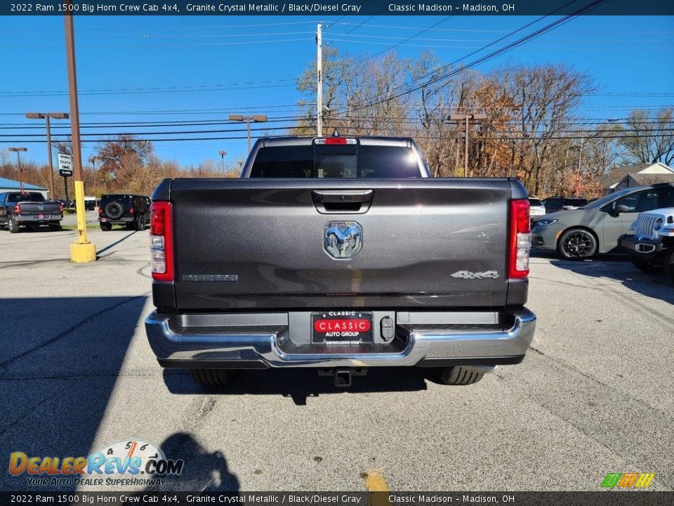 2022 Ram 1500 Big Horn Crew Cab 4x4 Granite Crystal Metallic / Black/Diesel Gray Photo #10