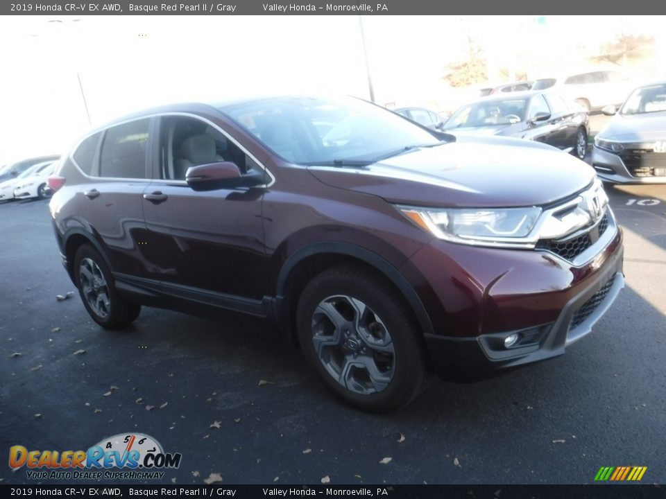 2019 Honda CR-V EX AWD Basque Red Pearl II / Gray Photo #6