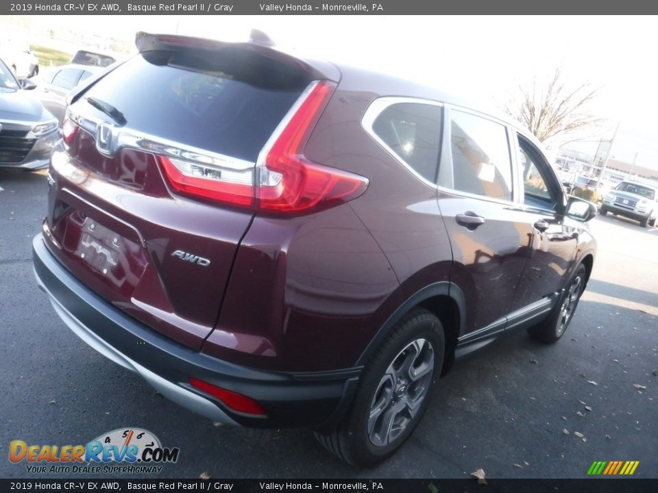 2019 Honda CR-V EX AWD Basque Red Pearl II / Gray Photo #7