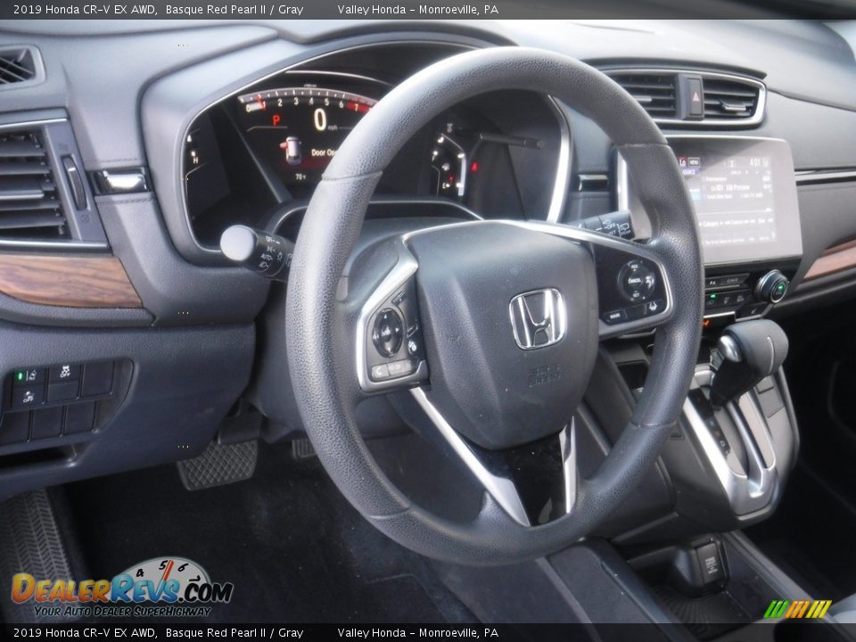 2019 Honda CR-V EX AWD Basque Red Pearl II / Gray Photo #17