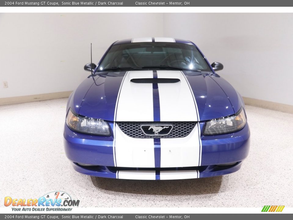 2004 Ford Mustang GT Coupe Sonic Blue Metallic / Dark Charcoal Photo #2