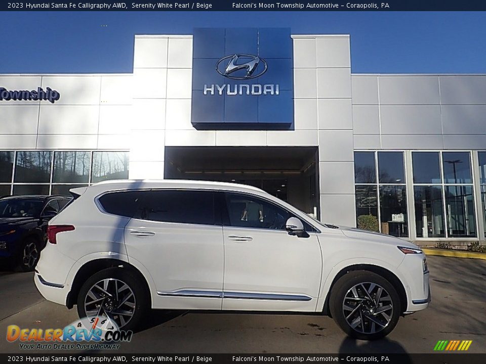 2023 Hyundai Santa Fe Calligraphy AWD Serenity White Pearl / Beige Photo #1