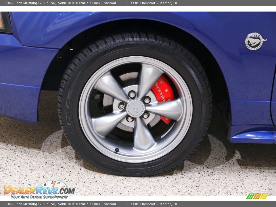 2004 Ford Mustang GT Coupe Sonic Blue Metallic / Dark Charcoal Photo #16