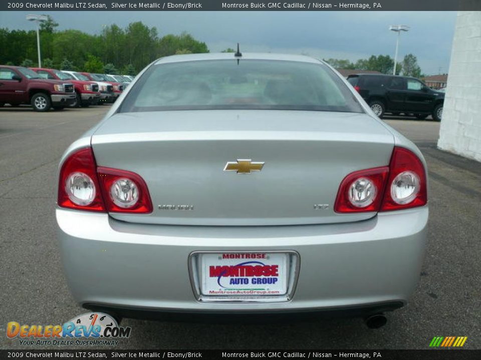 2009 Chevrolet Malibu LTZ Sedan Silver Ice Metallic / Ebony/Brick Photo #6
