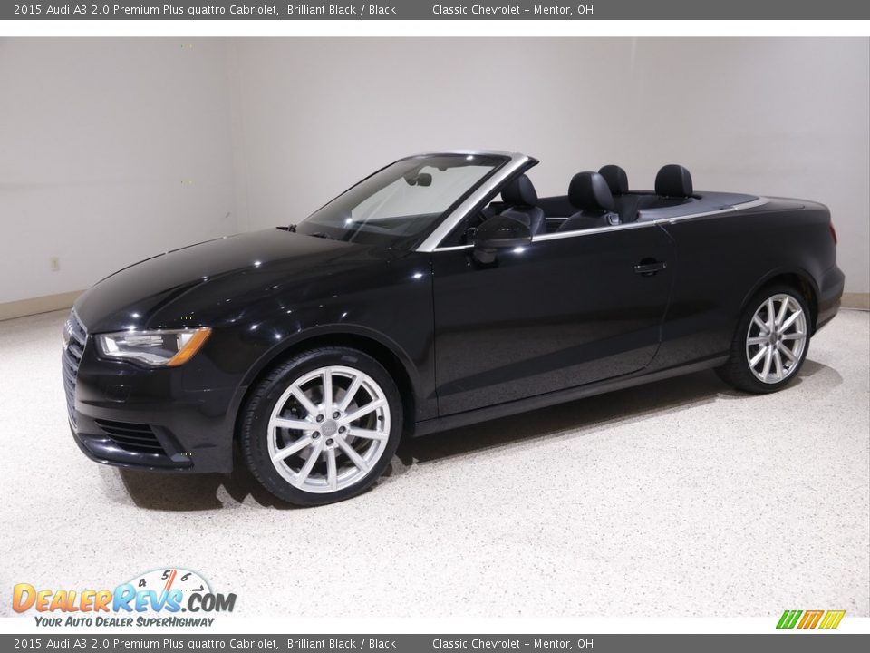 2015 Audi A3 2.0 Premium Plus quattro Cabriolet Brilliant Black / Black Photo #3