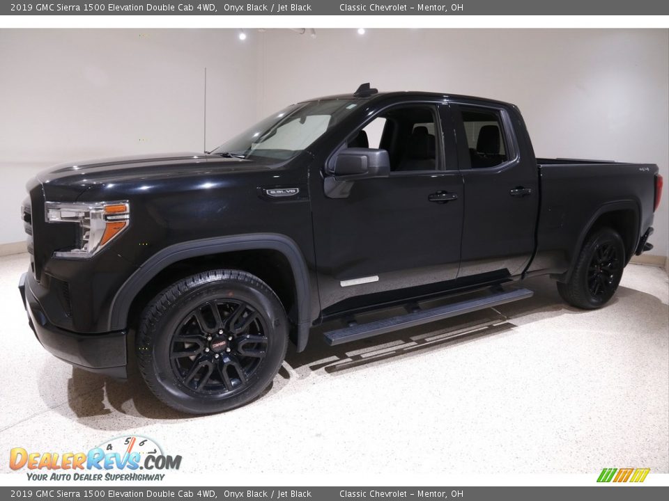 2019 GMC Sierra 1500 Elevation Double Cab 4WD Onyx Black / Jet Black Photo #3