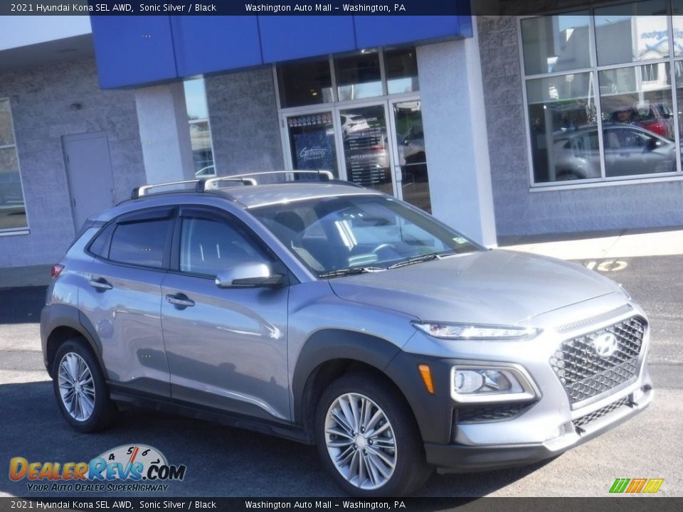 2021 Hyundai Kona SEL AWD Sonic Silver / Black Photo #1