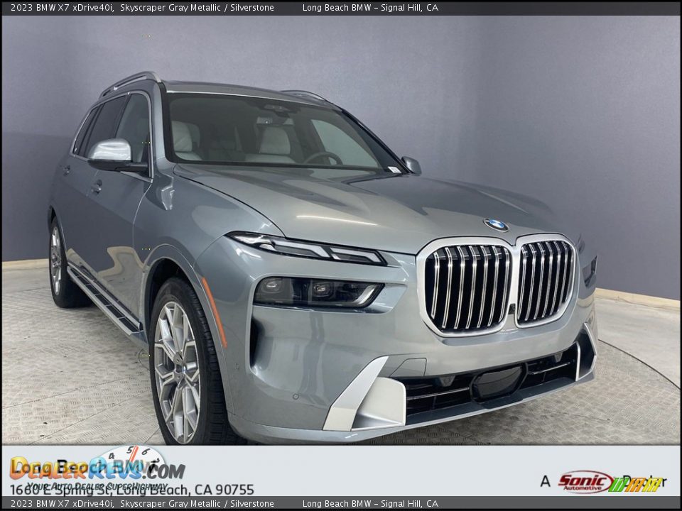 2023 BMW X7 xDrive40i Skyscraper Gray Metallic / Silverstone Photo #1