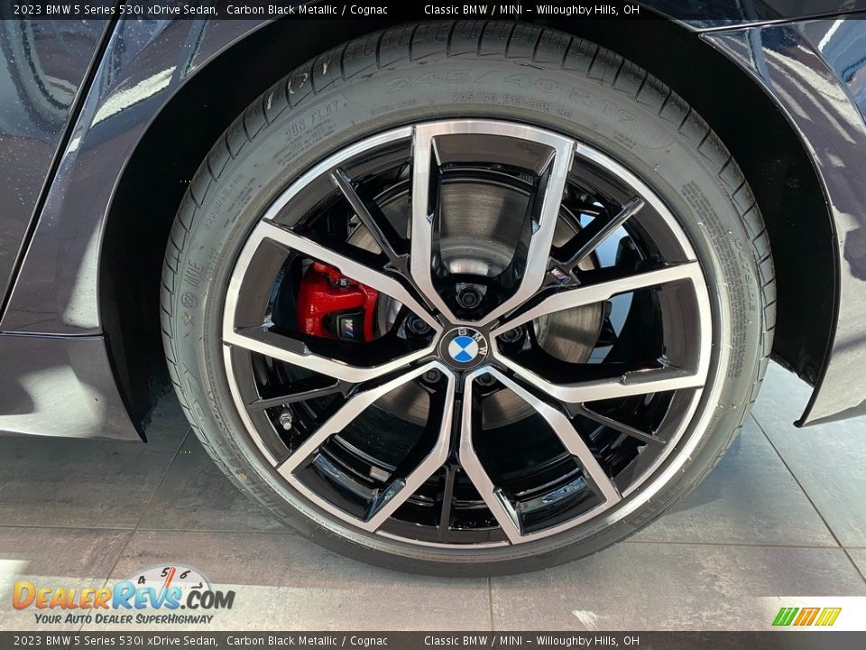 2023 BMW 5 Series 530i xDrive Sedan Carbon Black Metallic / Cognac Photo #3