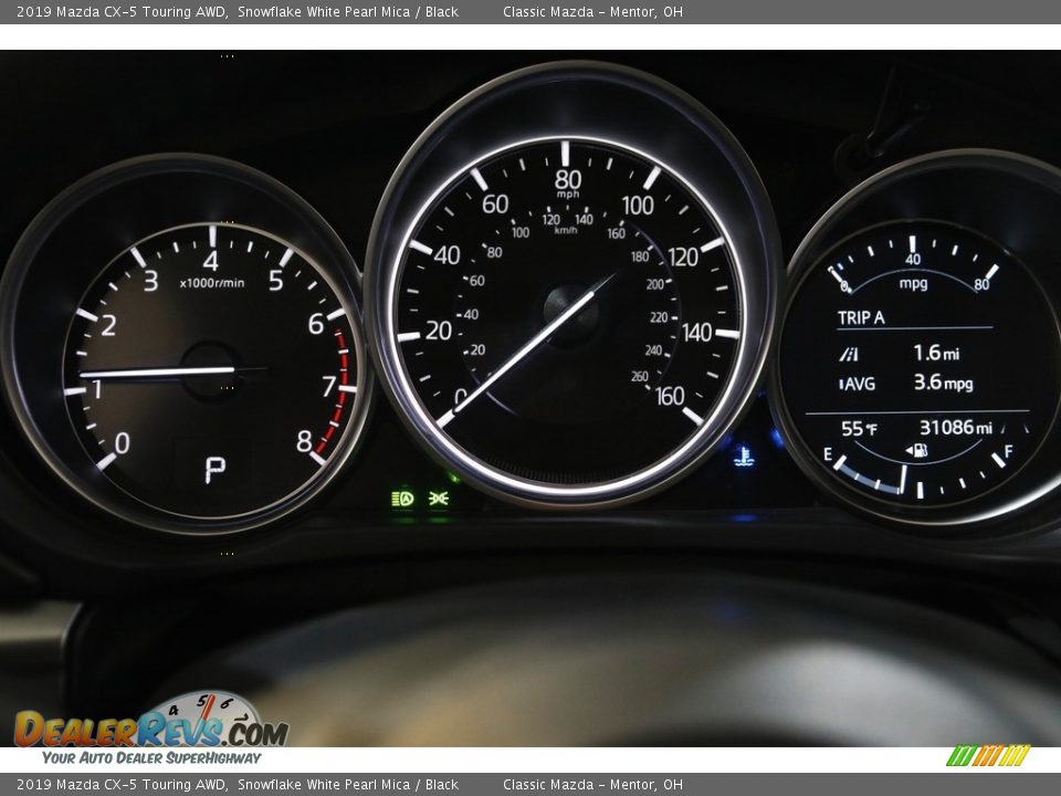 2019 Mazda CX-5 Touring AWD Snowflake White Pearl Mica / Black Photo #8