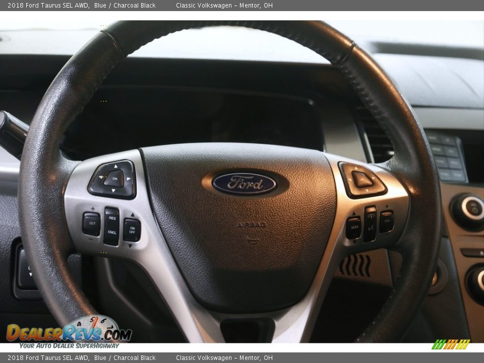 2018 Ford Taurus SEL AWD Blue / Charcoal Black Photo #7