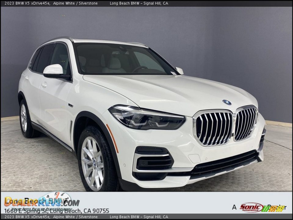 2023 BMW X5 xDrive45e Alpine White / Silverstone Photo #1