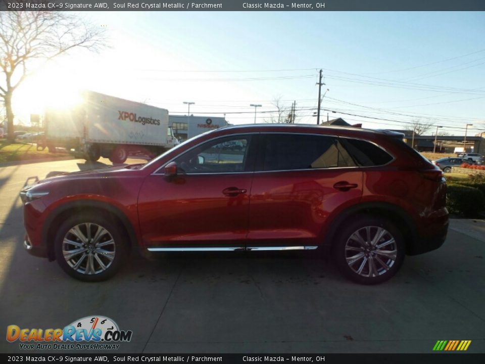 2023 Mazda CX-9 Signature AWD Soul Red Crystal Metallic / Parchment Photo #6