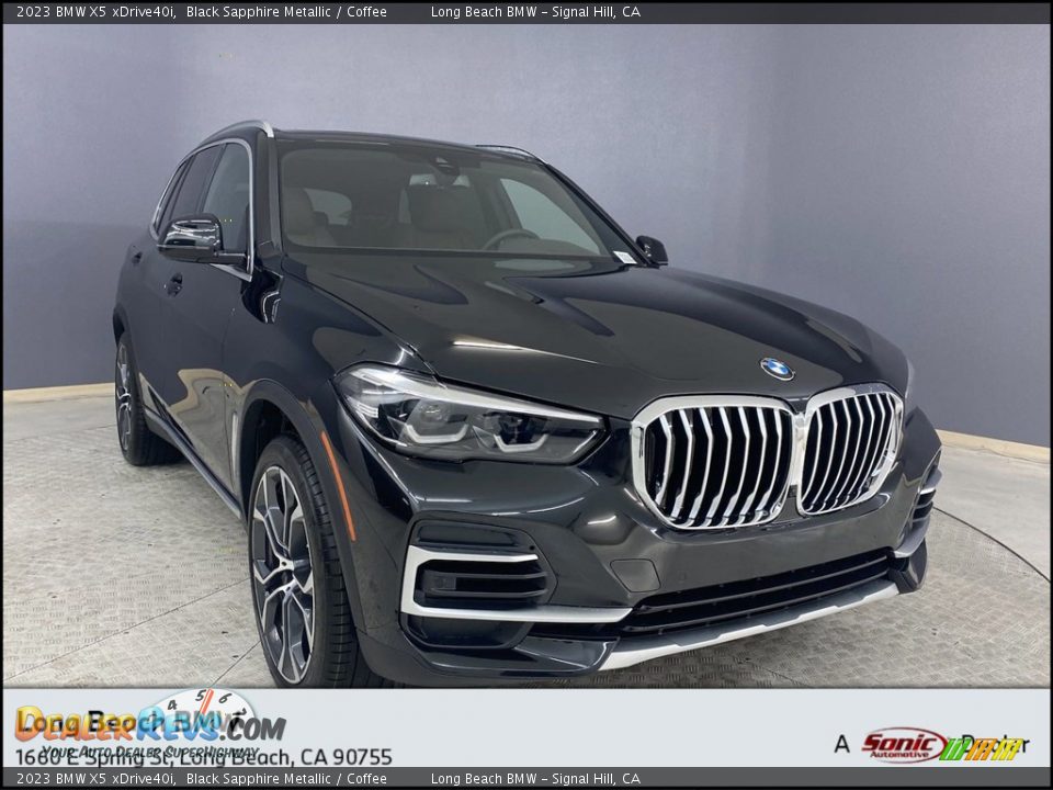 2023 BMW X5 xDrive40i Black Sapphire Metallic / Coffee Photo #1