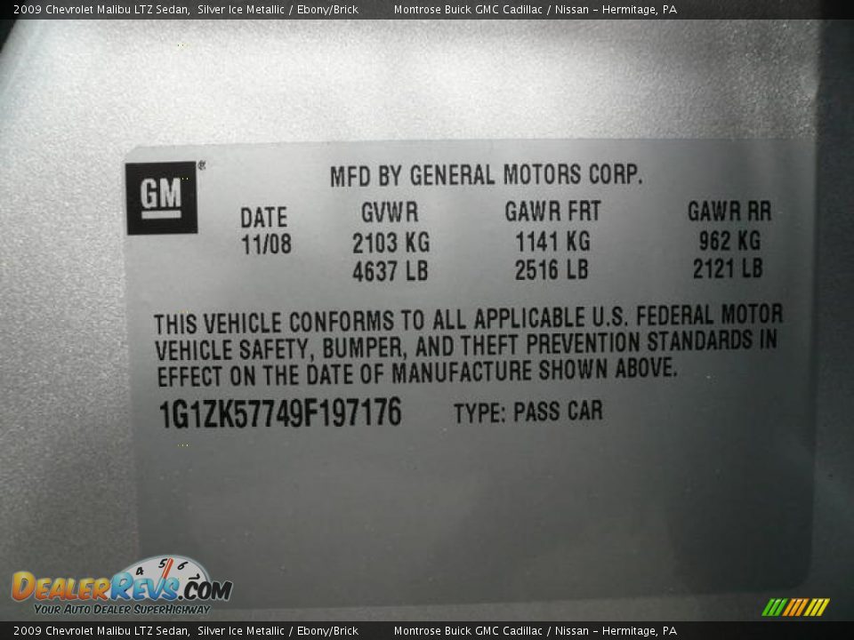 2009 Chevrolet Malibu LTZ Sedan Silver Ice Metallic / Ebony/Brick Photo #23