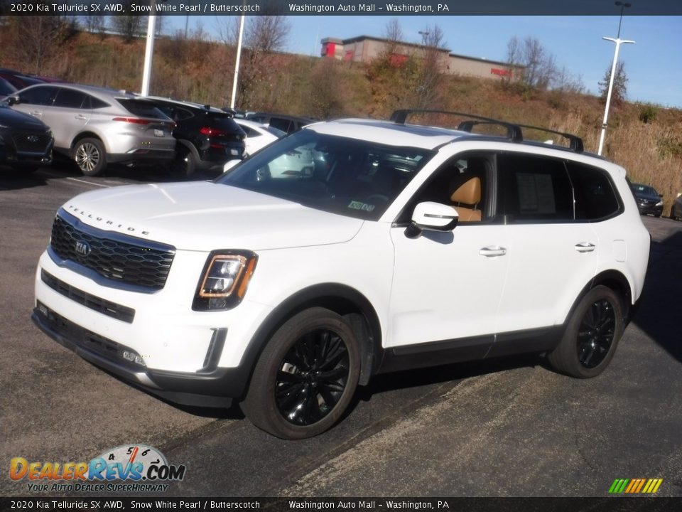 2020 Kia Telluride SX AWD Snow White Pearl / Butterscotch Photo #6