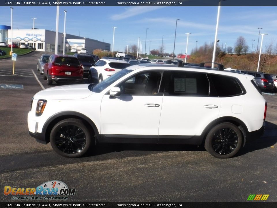 2020 Kia Telluride SX AWD Snow White Pearl / Butterscotch Photo #7