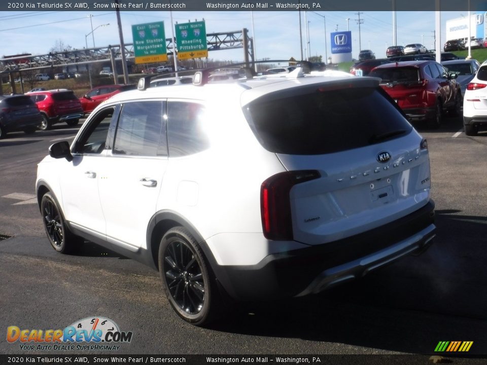 2020 Kia Telluride SX AWD Snow White Pearl / Butterscotch Photo #8